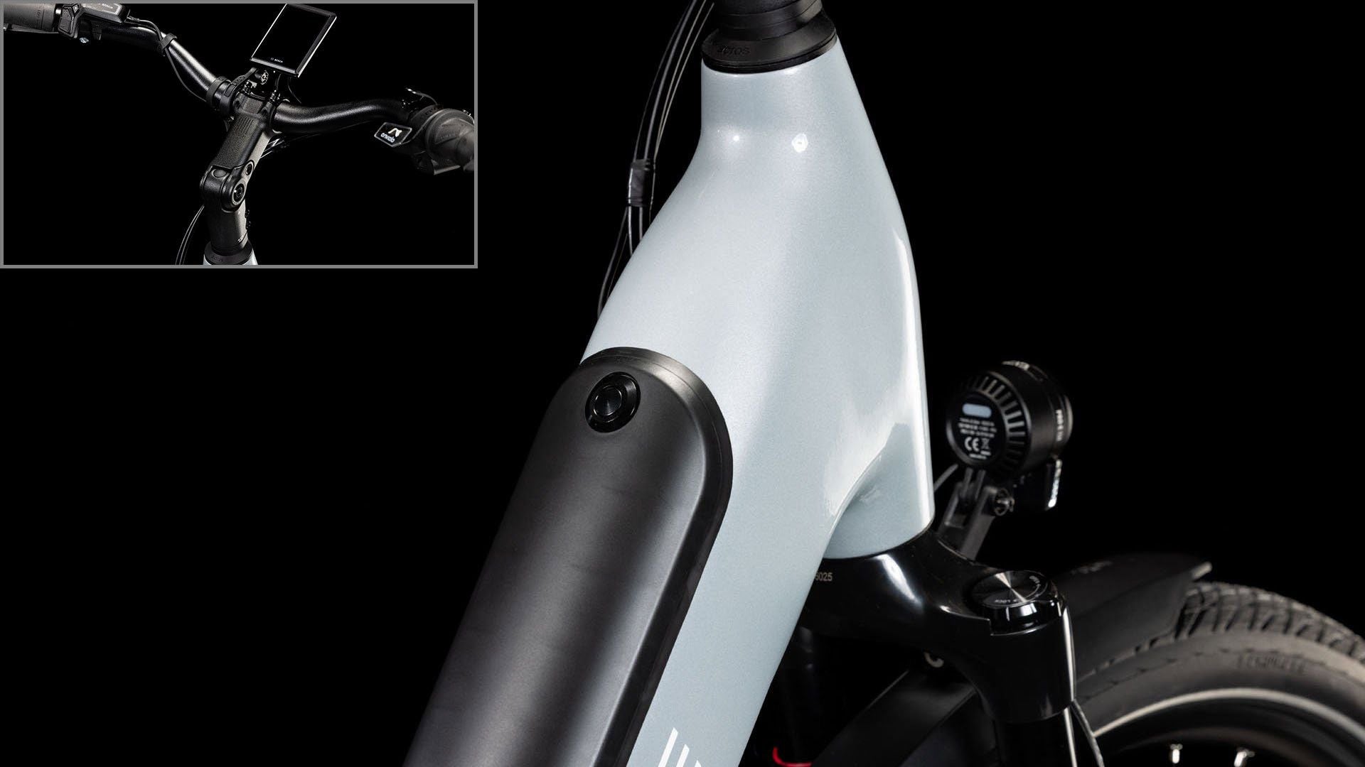 Vélo de Ville Électrique Cube Supreme Hybrid Deluxe SLX 625 Easy Entry Enviolo Trekking Courroie 625 Wh 700 mm Gris Polar 2025