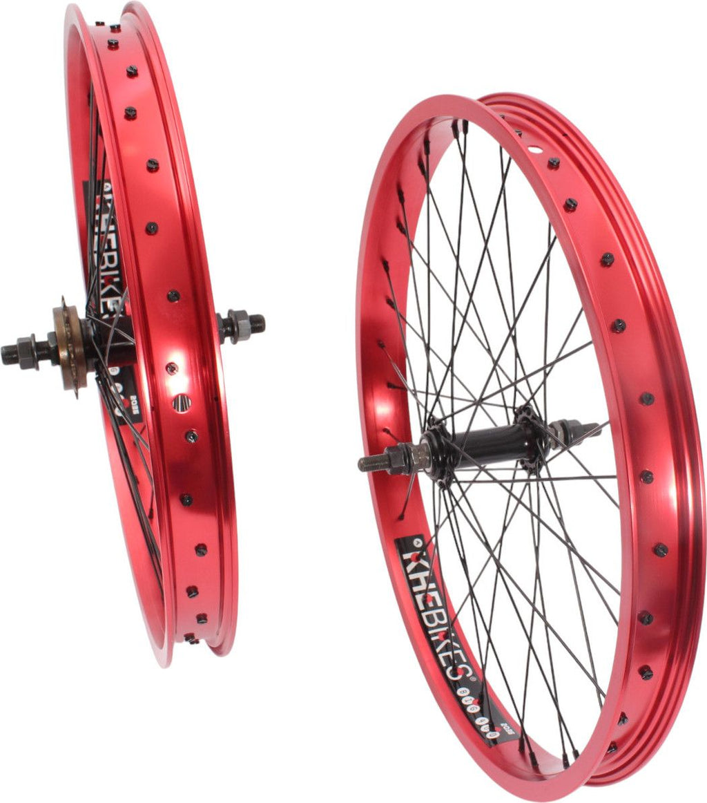 Jeu de roues BMX KHE PRISM 20 pouces rouge