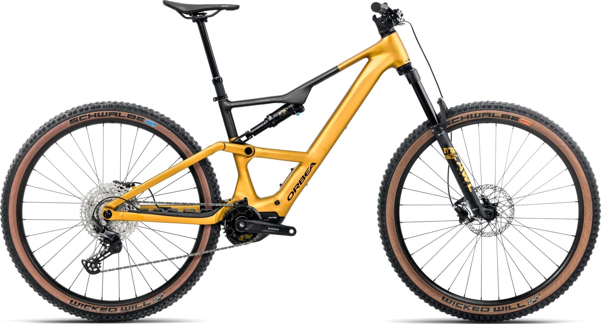 VTT Électrique Tout-Suspendu Orbea Rise SL H30 12V 540 Wh Shimano 85 Nm 29'' Noir Diamond Vert Splash Olive 2026