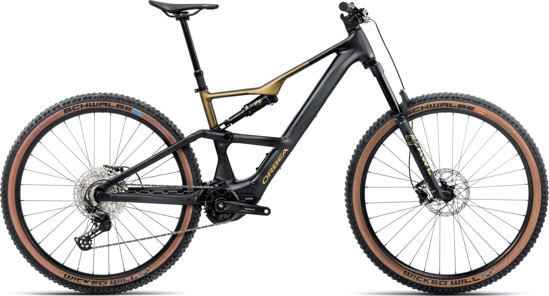 VTT Électrique Tout-Suspendu Orbea Rise SL H30 12V 540 Wh Shimano 85 Nm 29'' Noir Diamond Vert Splash Olive 2026