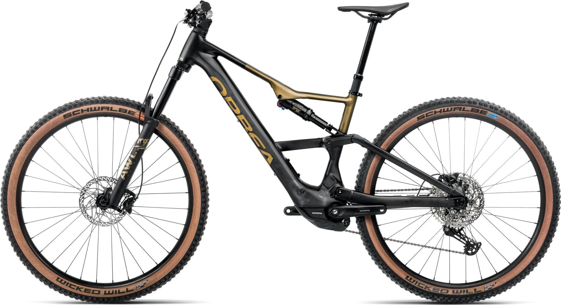 VTT Électrique Tout-Suspendu Orbea Rise SL H30 12V 540 Wh Shimano 85 Nm 29'' Noir Diamond Vert Splash Olive 2026