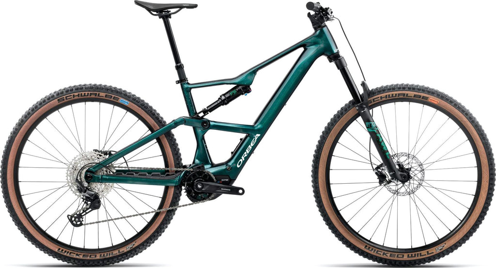 VTT Électrique Tout-Suspendu Orbea Rise SL H30 12V 540 Wh Shimano 85 Nm 29'' Vert Escape Splash Ice 2026