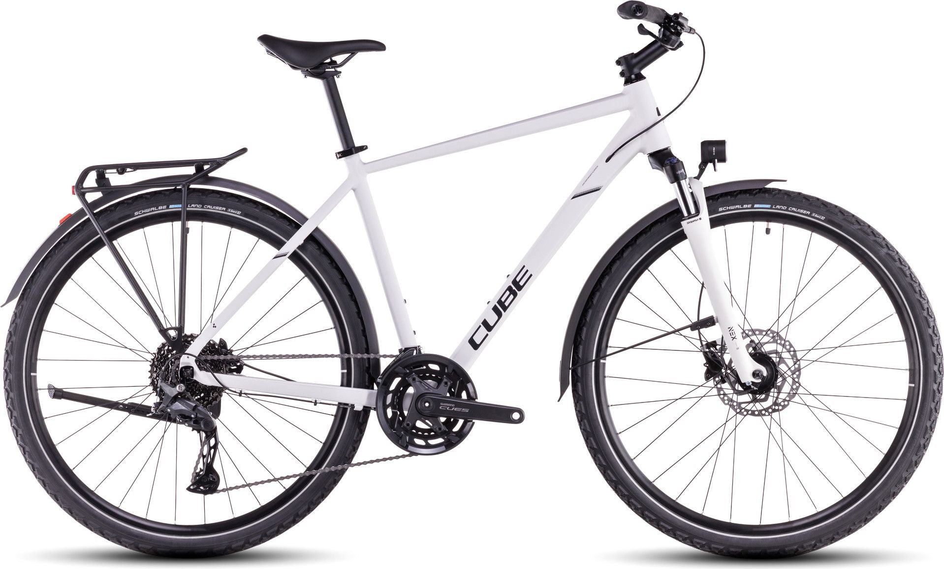 VTC Cube Nature Pro Allroad Shimano Cues 10V 700 mm Blanc Cotton Gris 2025