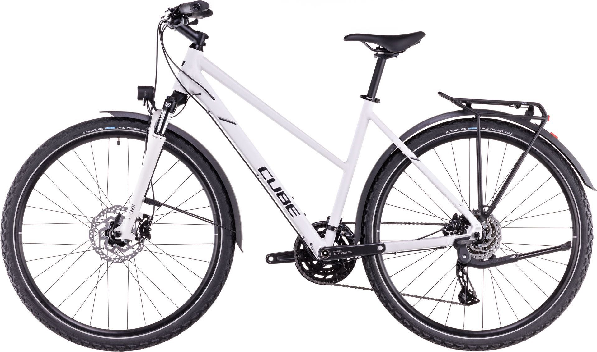 VTC Cube Nature Pro Allroad Trapeze Shimano Cues 10V 700 mm Blanc Cotton Gris 2025