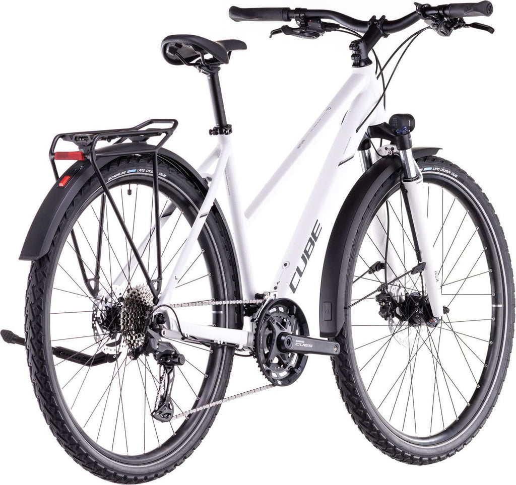 VTC Cube Nature Pro Allroad Trapeze Shimano Cues 10V 700 mm Blanc Cotton Gris 2025