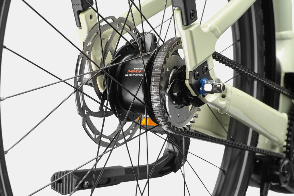 Vélo de Ville Électrique Cannondale Mavaro 2 Low Shimano Nexus 5V Courroie 600 Wh 27.5'' Beige