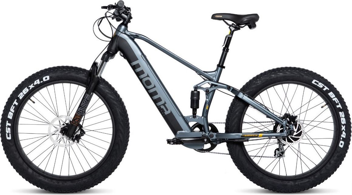 Moma Bikes VTT, FATBIKE 26 PRO, Equipped Full SHIMANO, Freins à disques Hydrauliques, Bat. Ion Lithium integrada 48V 13Ah / 160-195 cm