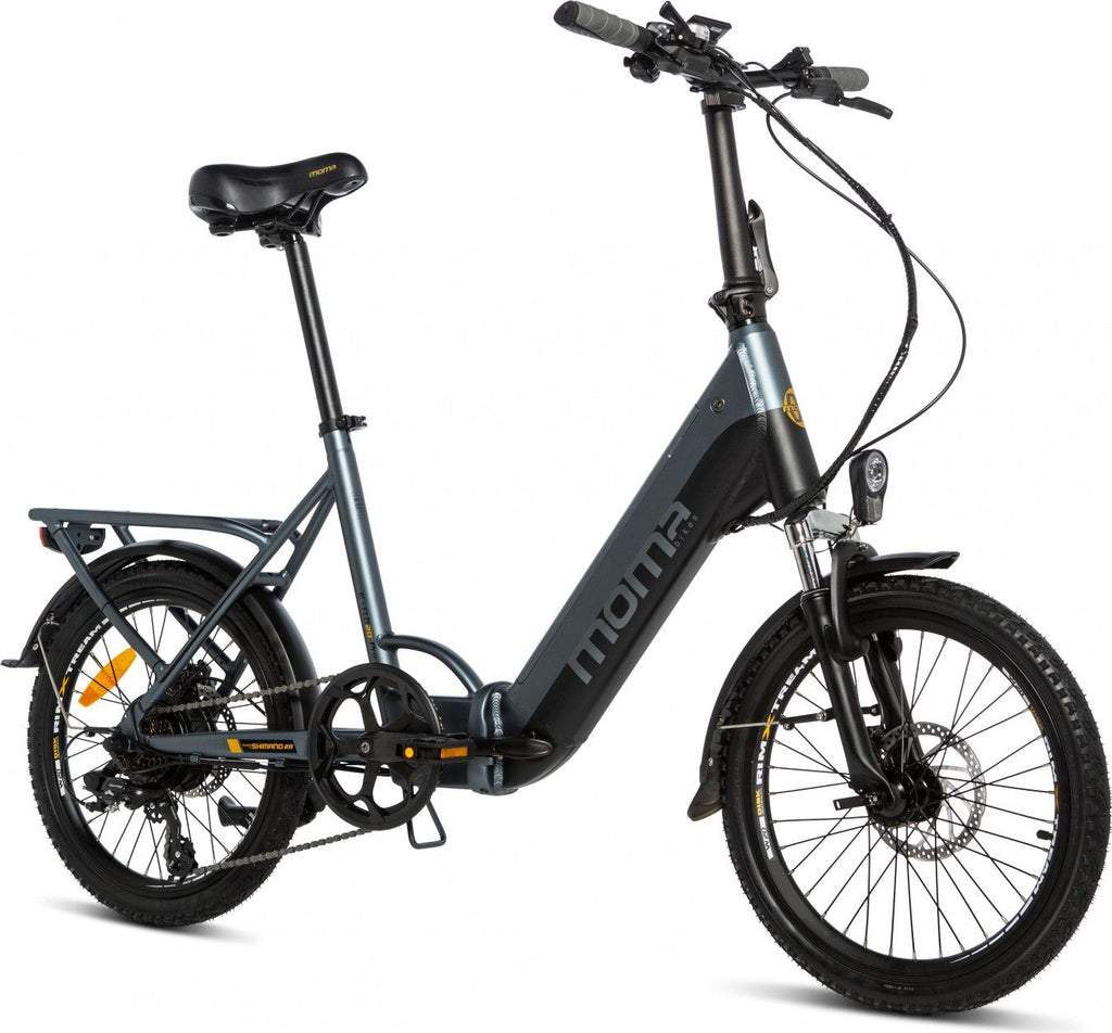 Moma Bikes Vélo Electrique de Ville Pliant, E20Pro, Aluminium, SHIMANO 7V, Bat. Ion Lithium 48V 13Ah