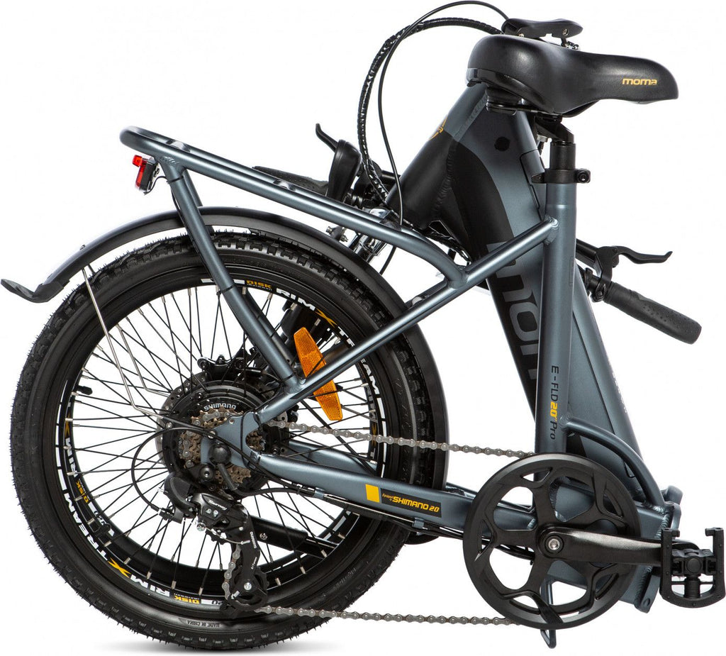 Moma Bikes Vélo Electrique de Ville Pliant, E20Pro, Aluminium, SHIMANO 7V, Bat. Ion Lithium 48V 13Ah