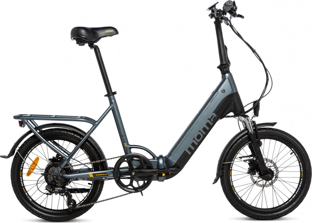 Moma Bikes Vélo Electrique de Ville Pliant, E20Pro, Aluminium, SHIMANO 7V, Bat. Ion Lithium 48V 13Ah