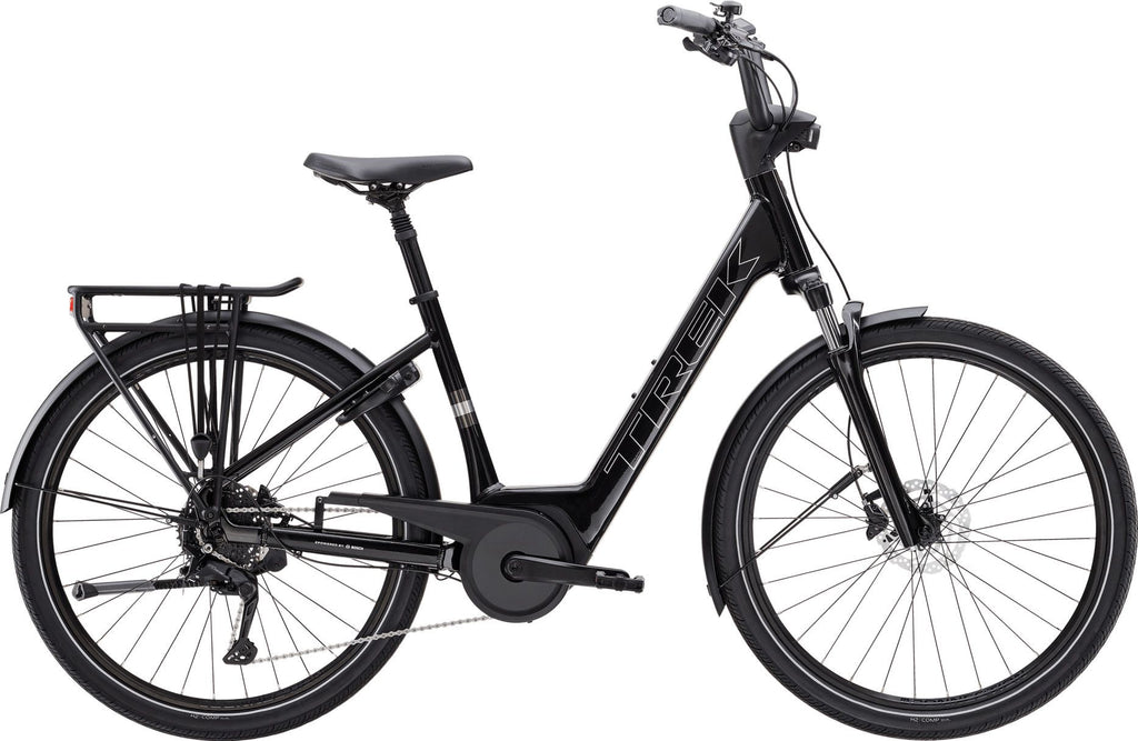 Vélo de Ville Électrique Trek Verve+ 2 Lowstep 400wh Shimano Cues 9V Noir Gen.3  T.M 165/175cm - Produit Reconditionné