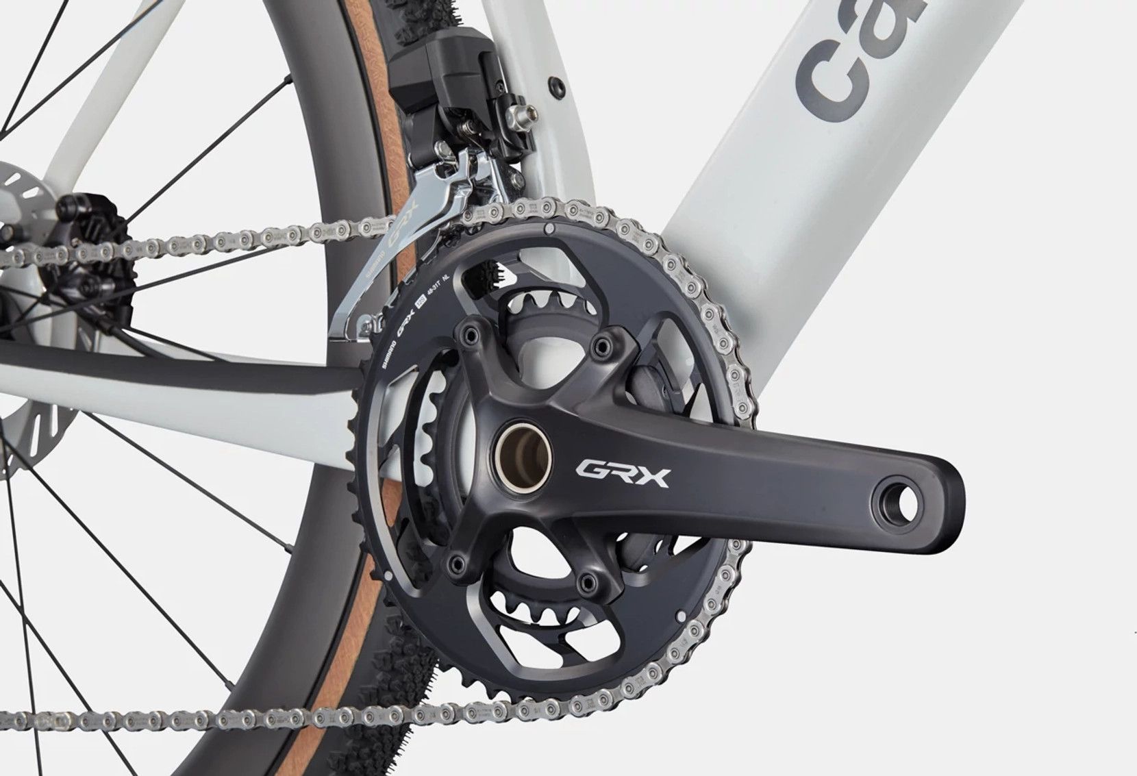 Vélo de Gravel Cannondale SuperX 2 Shimano GRX Di2 12V 700mm Cashmere/Blanc