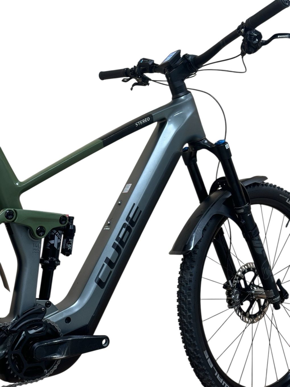 produit reconditionné . Cube Stereo Hybrid 140 HPC TM 750 Sram GX 2024 . VTT électrique . Cube . très bon état