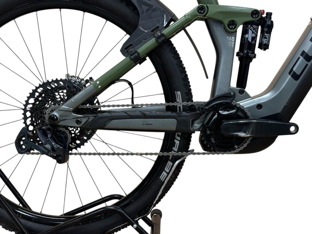 produit reconditionné . Cube Stereo Hybrid 140 HPC TM 750 Sram GX 2024 . VTT électrique . Cube . très bon état