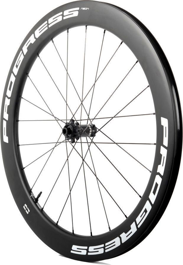 Paire de roues Progress Neon Disc Blanc | 12x100/12x142 mm | Center Lock | Shimano Microspline
