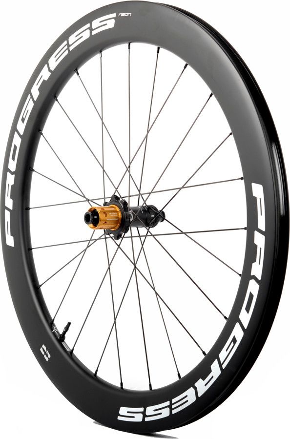 Paire de roues Progress Neon Disc Blanc | 12x100/12x142 mm | Center Lock | Shimano Microspline