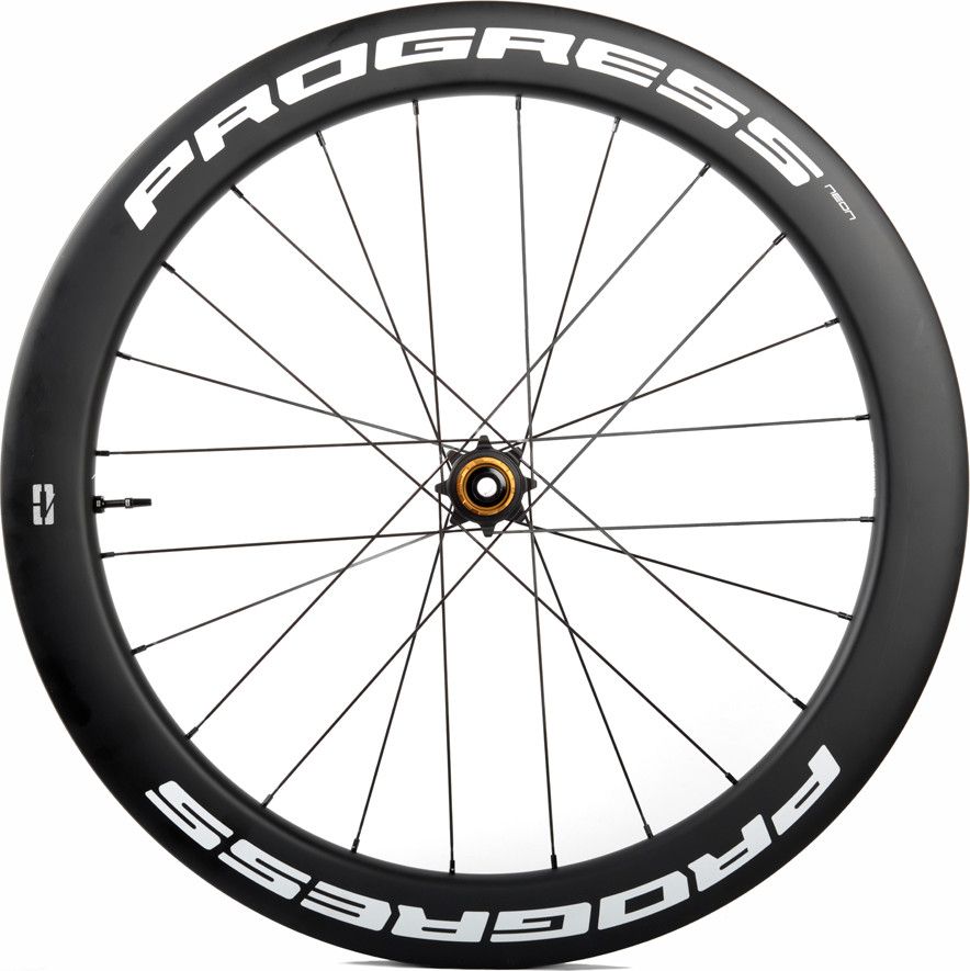 Paire de roues Progress Neon Disc Blanc | 12x100/12x142 mm | Center Lock | Shimano Microspline