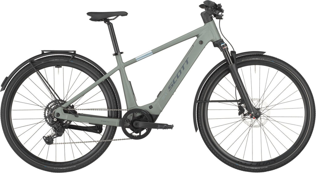 Vélo de Ville Électrique Scott Pasage 30 Slope Shimano Cues 9V 400Wh 700mm Vert 2025