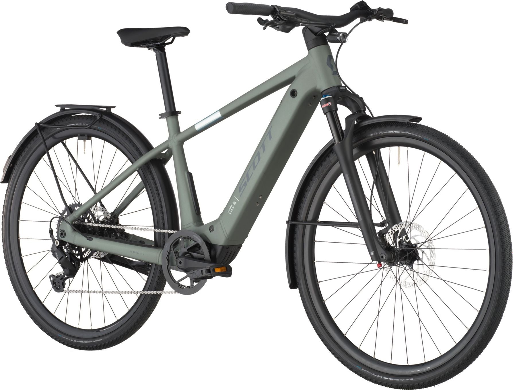 Vélo de Ville Électrique Scott Pasage 30 Slope Shimano Cues 9V 400Wh 700mm Vert 2025