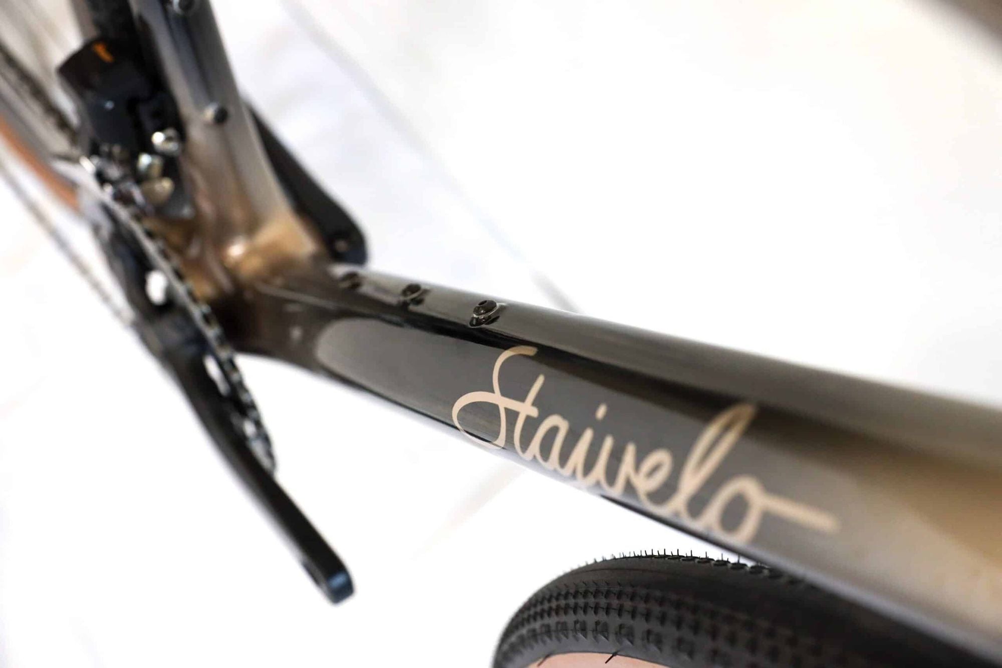 Vélo de Gravel Stajvelo Roccheta Gravel Shimano GRX Di2 12v Beige 2025