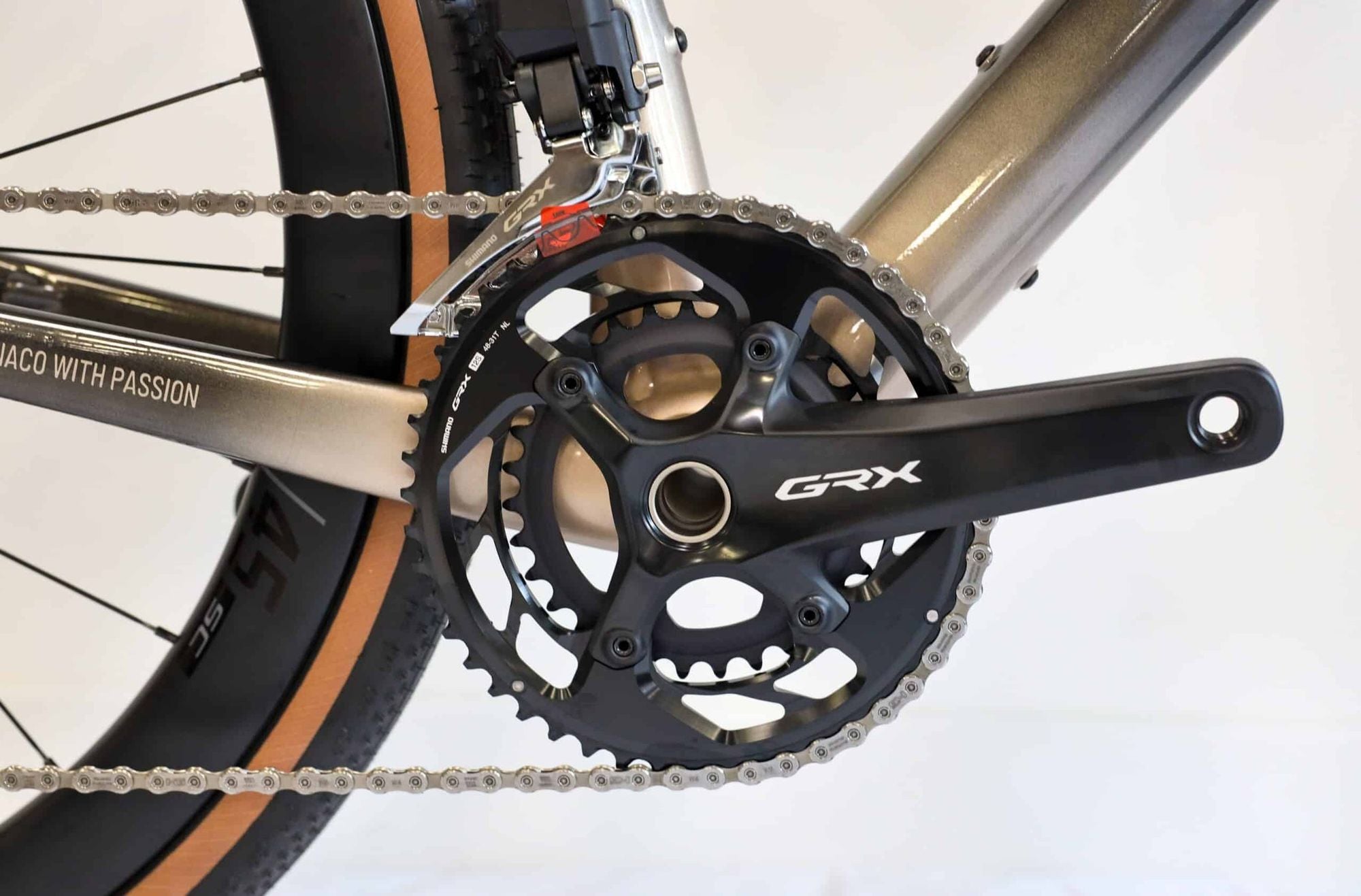Vélo de Gravel Stajvelo Roccheta Gravel Shimano GRX Di2 12v Beige 2025
