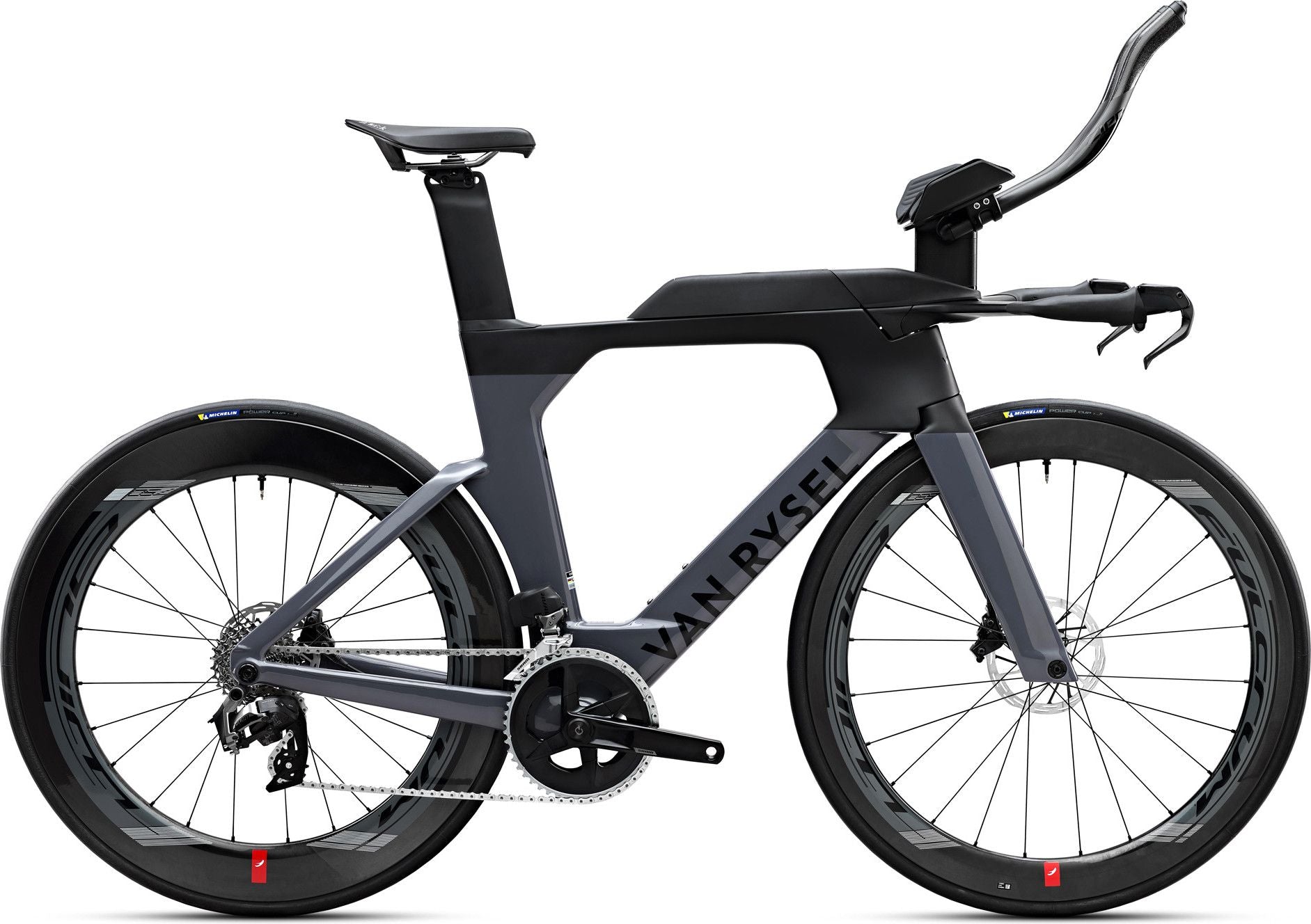 Vélo de Triathlon Van Rysel XCR Tri Sram Rival AXS 12V 700 mm Gris Noir