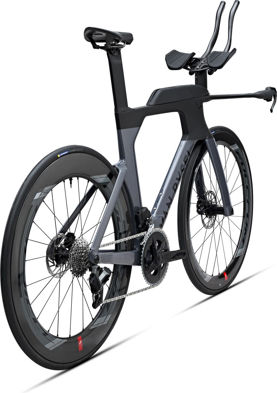 Vélo de Triathlon Van Rysel XCR Tri Sram Rival AXS 12V 700 mm Gris Noir