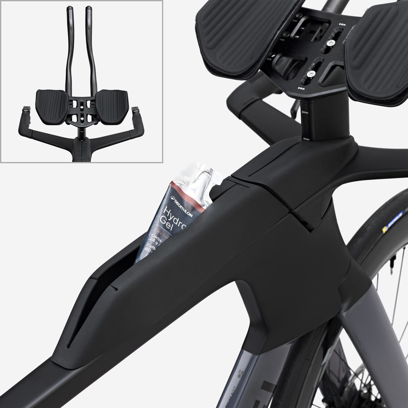 Vélo de Triathlon Van Rysel XCR Tri Sram Rival AXS 12V 700 mm Gris Noir