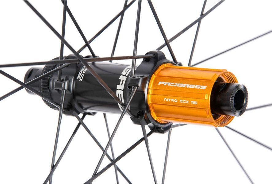 Paire de roues Progress A-Prime Disc Noir | 12x100/12x142 mm | Center Lock | Shimano