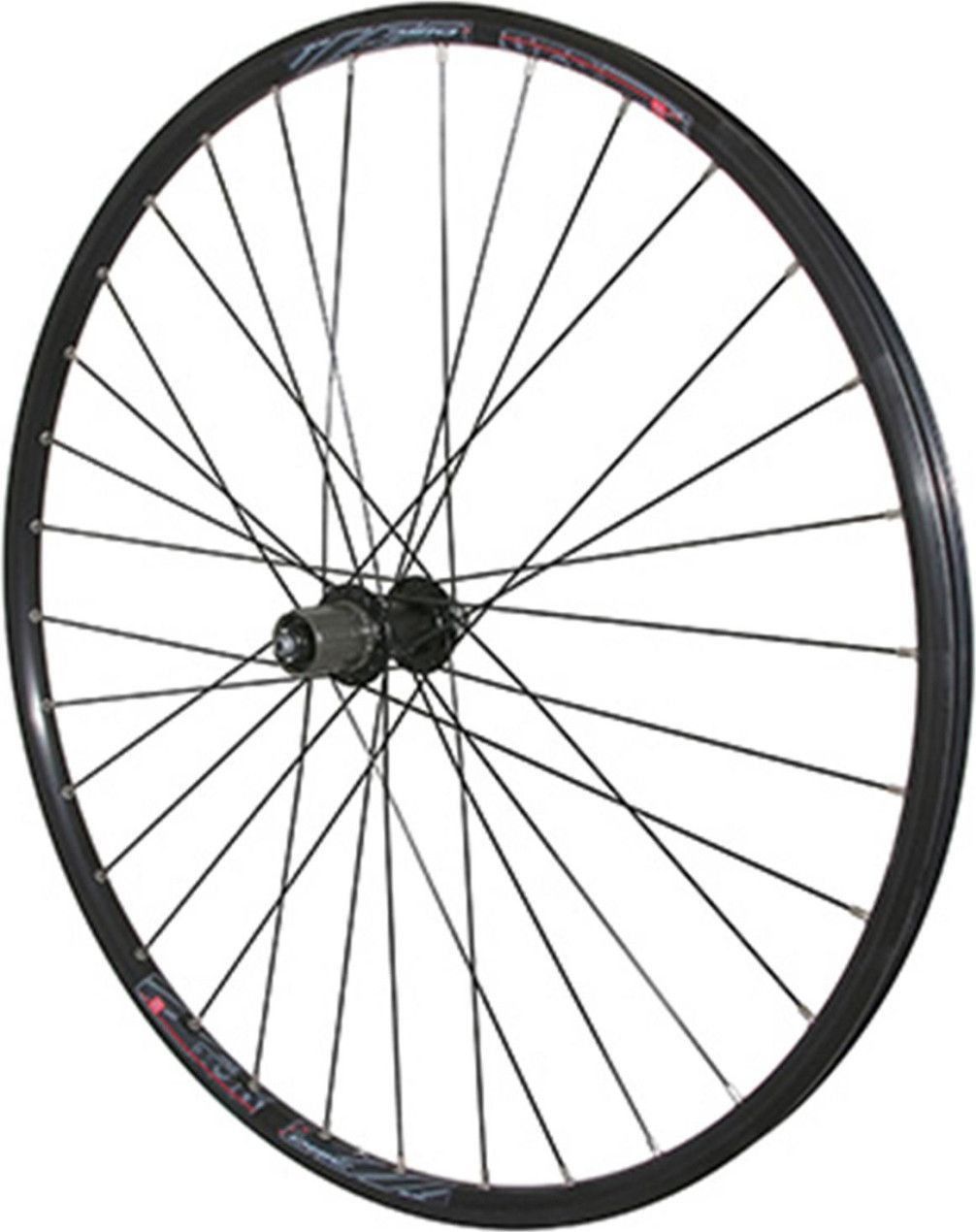 Roue Vtc 700X35 Disc Arriere M820 Alu Noir Moyeu Pour Shimano Acera M3050 Centerlock Cassette Shimano-Sram 10-9 vit Rayon Inox