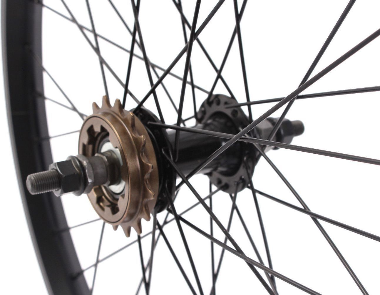 BMX Roue Arriere Noir 20 10mm KHEbikes