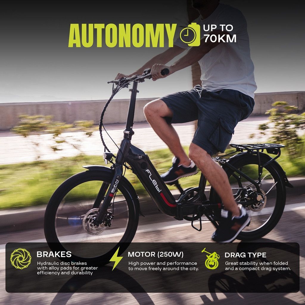 Vélo Electrique Pliant Flebi Swan 24  Grey raptor