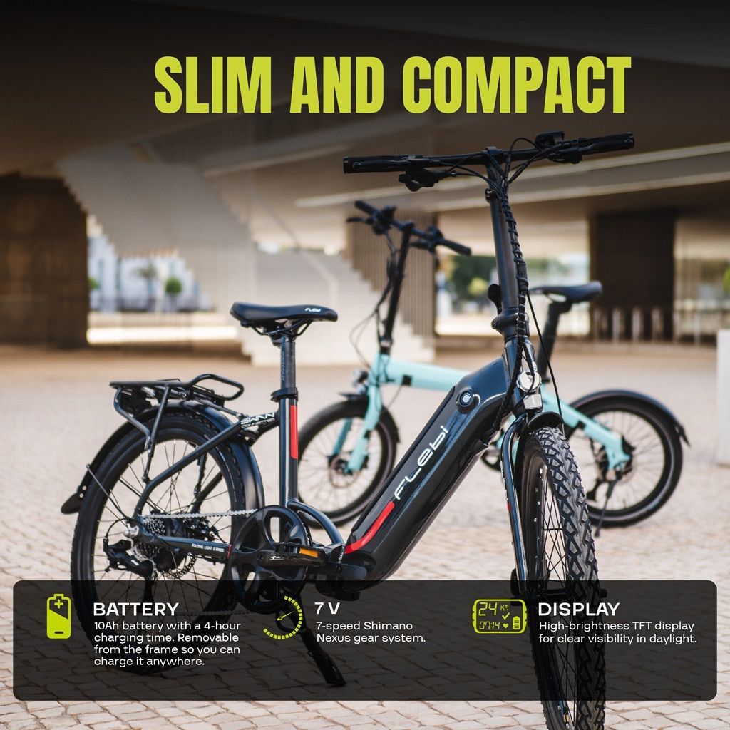 Vélo Electrique Pliant Flebi Swan 24  Grey raptor