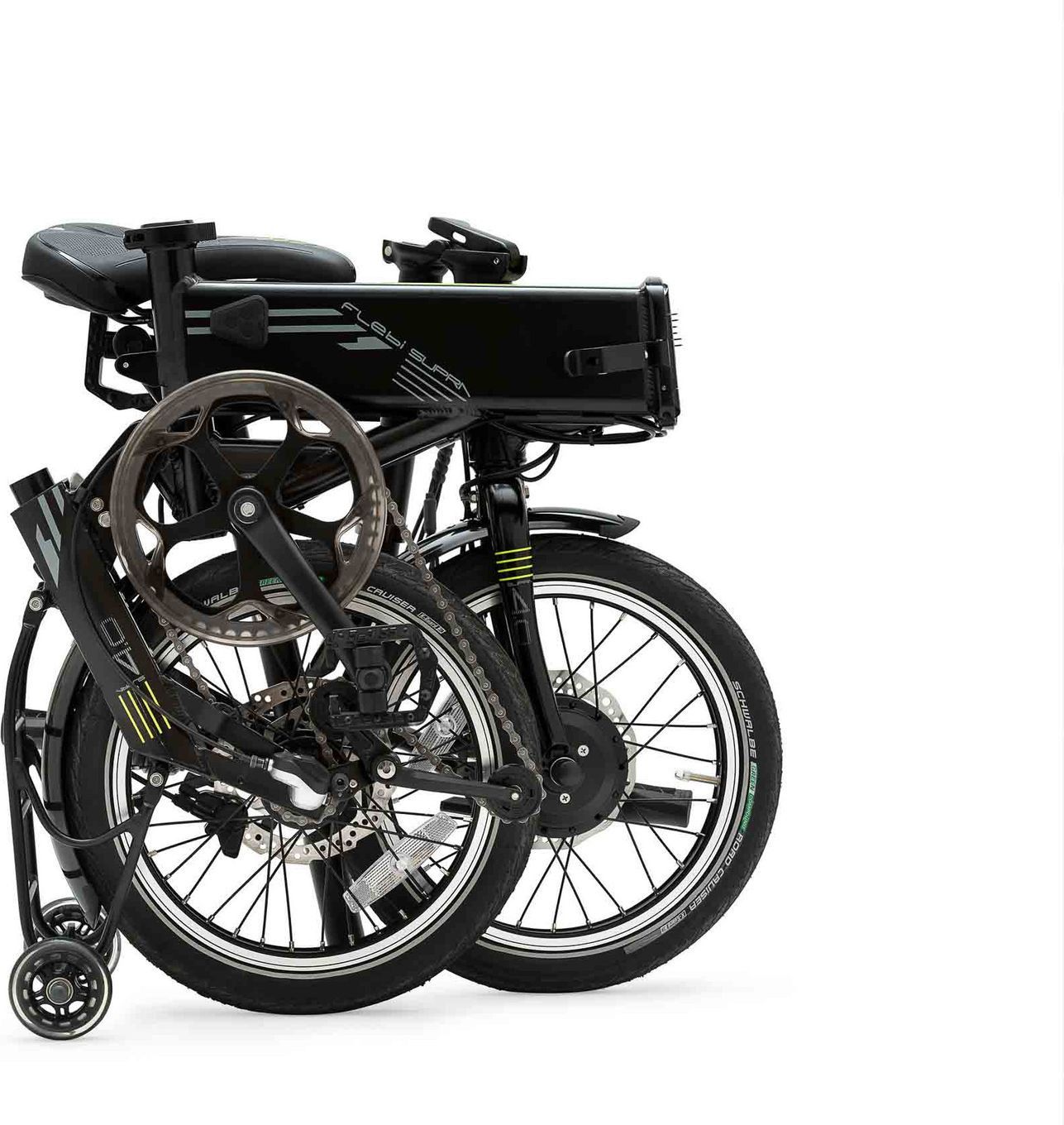 Vélo Electrique Pliant Flebi Supra 4.0 Black lime | Roues 16