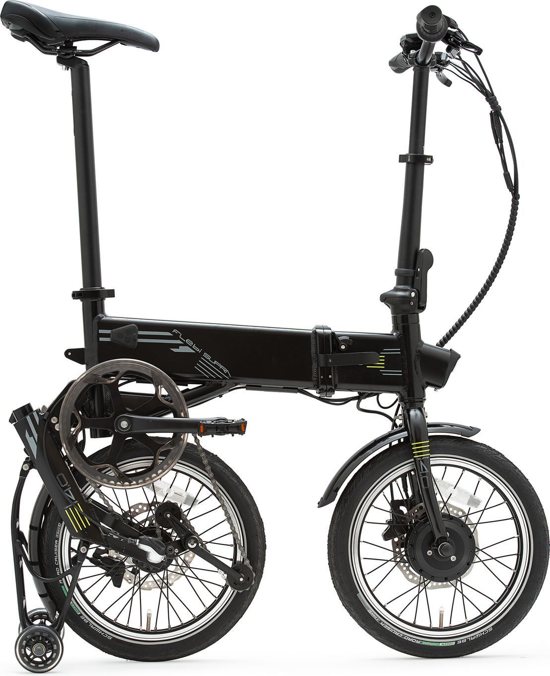 Vélo Electrique Pliant Flebi Supra 4.0 Black lime | Roues 16