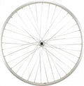 Roue vtc 28  av blocage jante argent mach1 m110. moyeu Shimano tx500 v-brake 36t