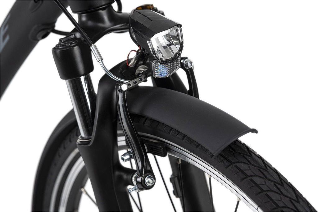 Vélo électrique homme aluminium Adore Versailles 28  E-Bike noir 250 Watt Li-Ion 36 V/10,4 Ah 7 vitesses