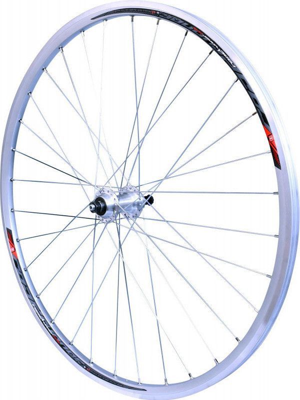 ROUE 700 COURSE ARRIERE JANTE ALU DOUBLE PAROI ARGENT FREIN PATIN MOYEU ALU BLOCAGE RAPIDE ROUE LIBRE 6/7/8V .