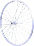 ROUE 28  VTC AVANT JANTE ALU SIMPLE PAROI ARGENT FREIN PATIN MOYEU ALU BLOCAGE RAPIDE .