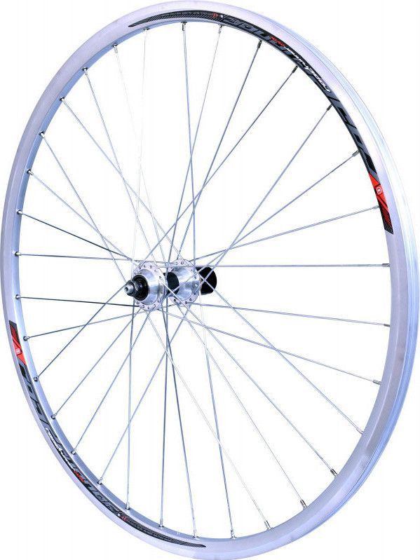 ROUE 700 COURSE ARRIERE JANTE ALU DOUBLE PAROI ARGENT FREIN PATIN MOYEU ALU BLOCAGE RAPIDE CASSETTE 8/9/10V .