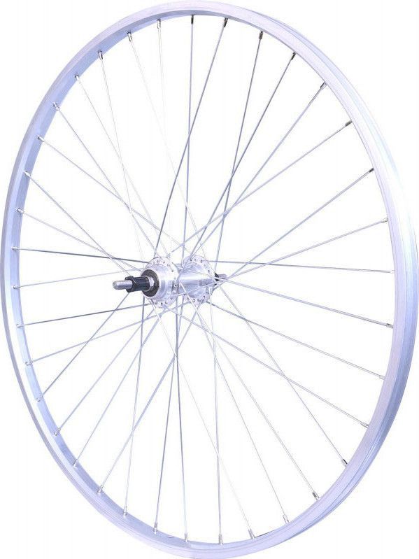 ROUE 650B 275  ARRIERE JANTE ALU SIMPLE PAROI ARGENT FREIN PATIN MOYEU ALU ECROUS ROUE LIBRE 3/5/6/7V.