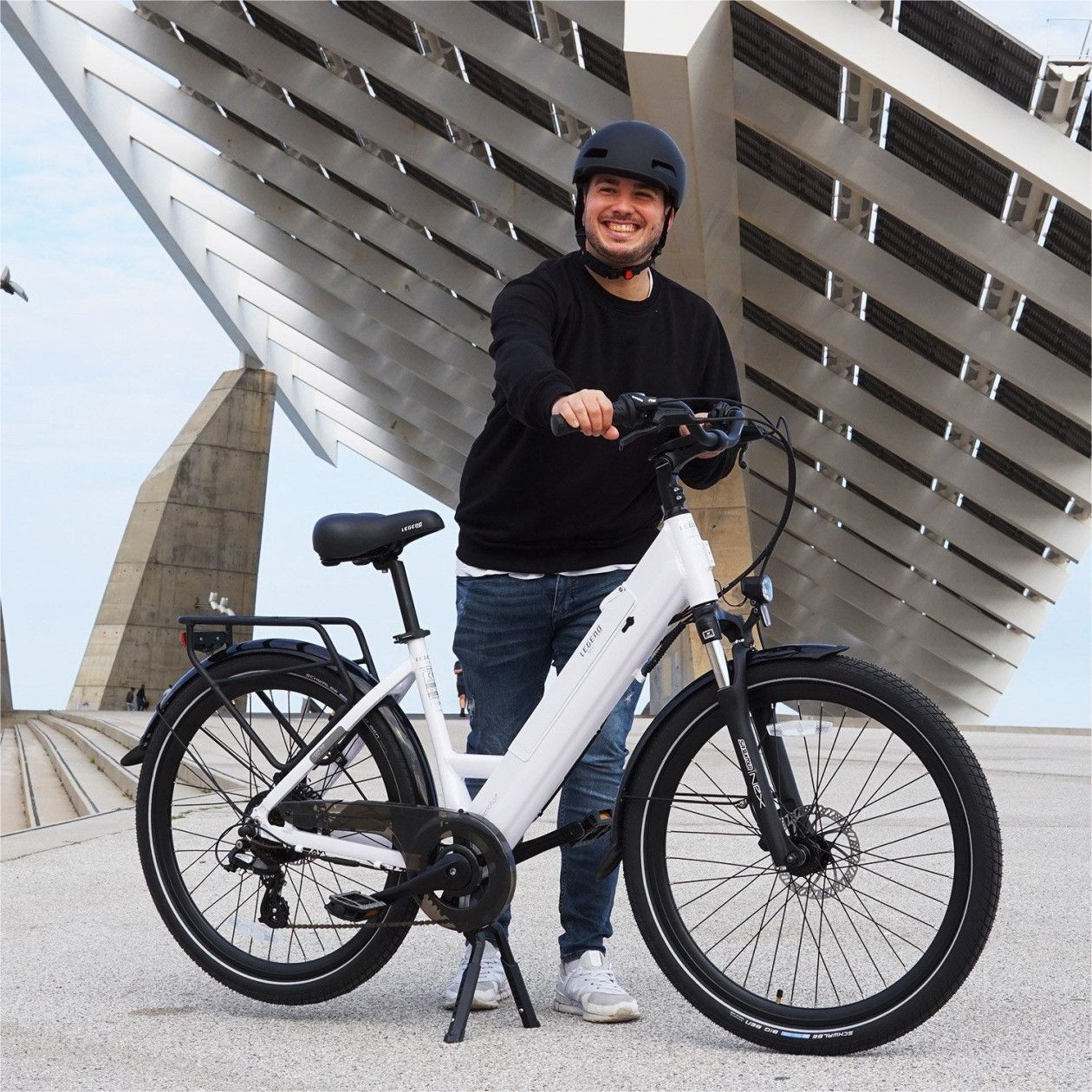 Vélo de Ville Electrique Legend Milano 26  14Ah (504Wh) 7v Blanc Artic