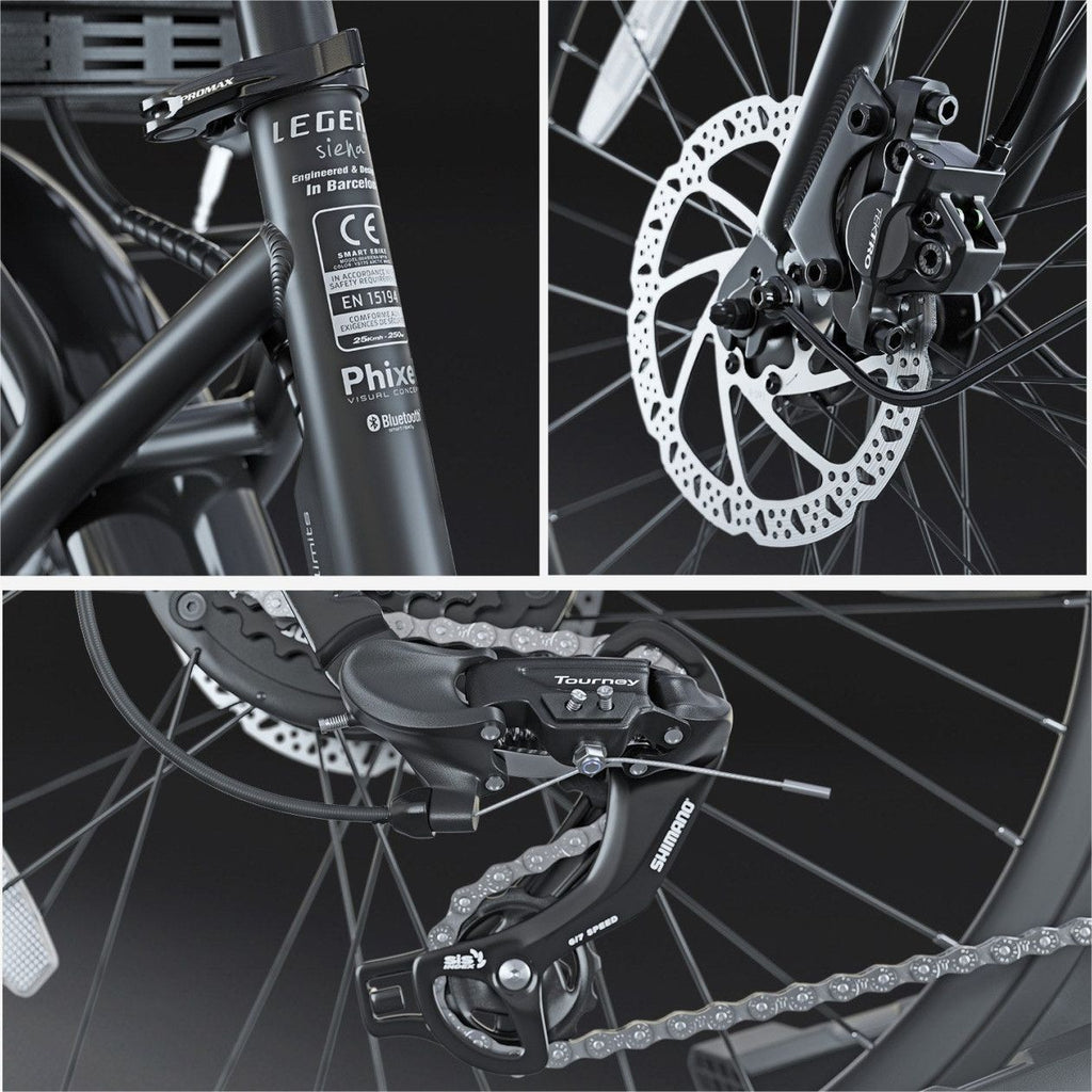 Vélo Pliant Electrique Legend Siena 24  13Ah (468Wh) 7v Noir Onyx