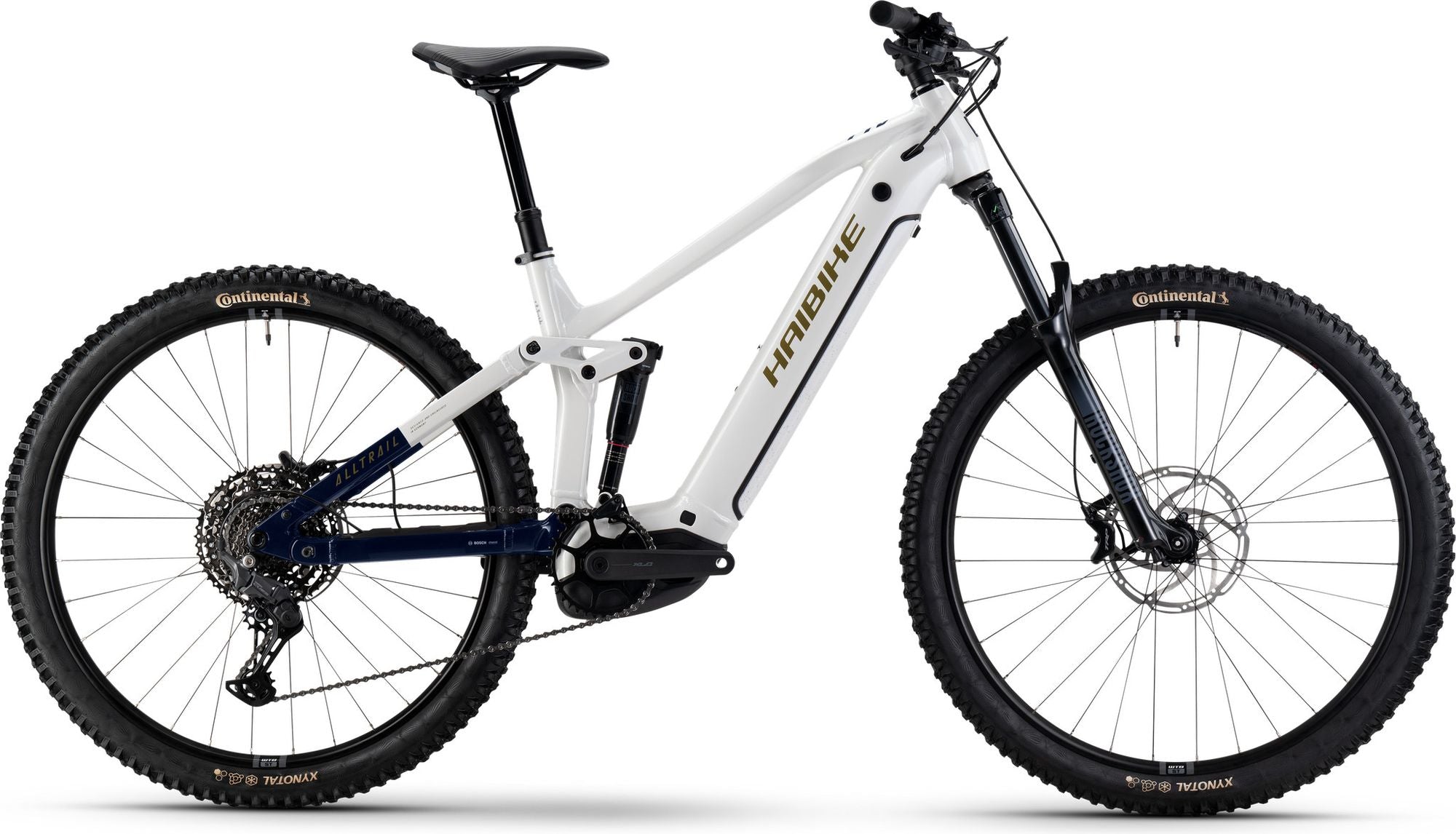 VTT Électrique Tout-Suspendu Haibike AllTrail 8 11V 600 Wh Bosch 85 Nm 29'' Blanc/Bleu 2025