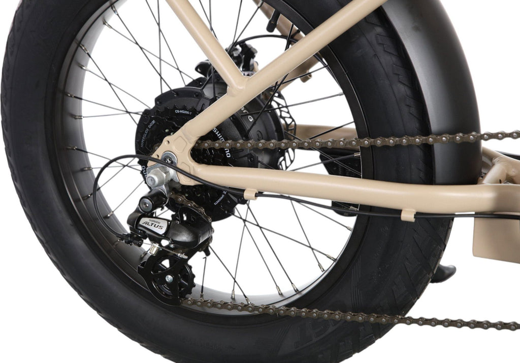 Vélo Cargo Shortail Électrique Bicyklet Shimano Altus 7V 670 Wh 20'' Beige Ivoire