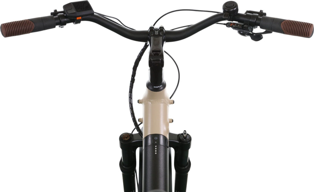 Vélo Cargo Shortail Électrique Bicyklet Shimano Altus 7V 670 Wh 20'' Beige Ivoire