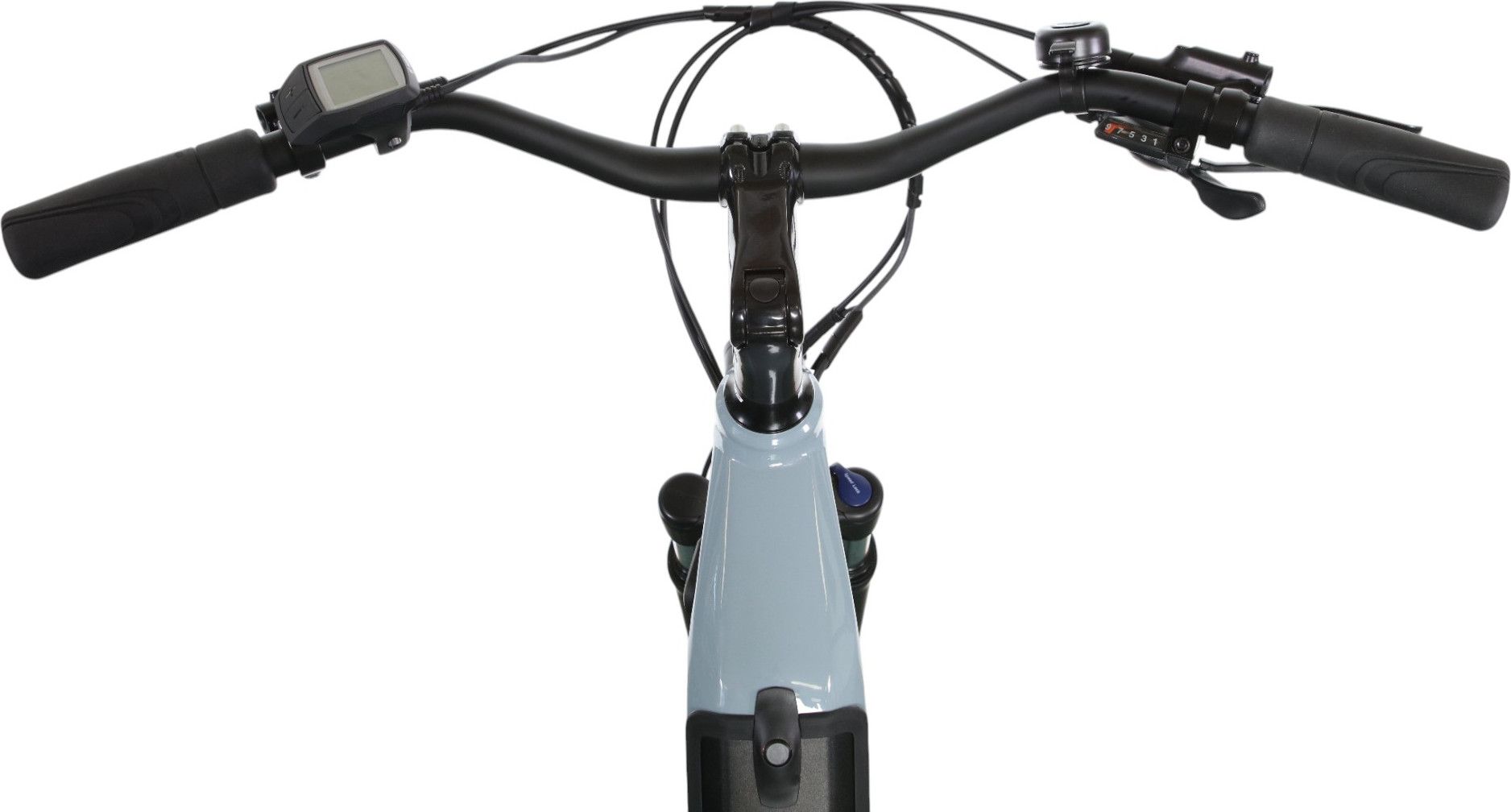 VTC Électrique Bicyklet Lucien Shimano Alivio 9V 400 Wh 29'' Bleu Givré