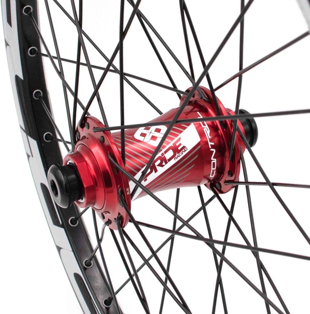 Paire de Roues Alu Pride Control Pro Disque 36h Rouge