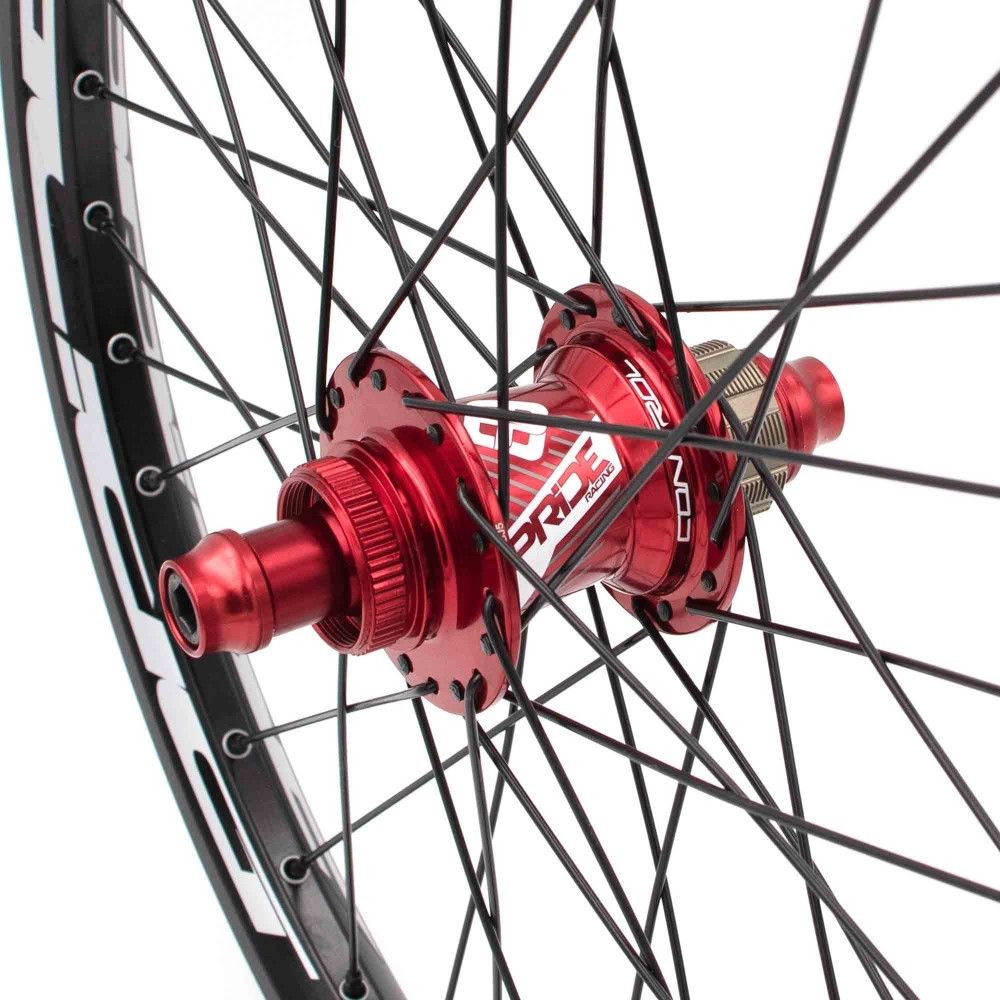 Paire de Roues Alu Pride Control Pro Disque 36h Rouge