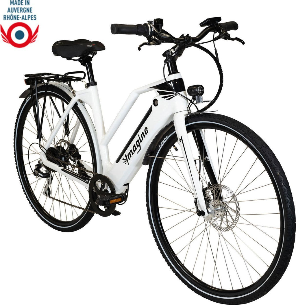 Vélo électrique Vadrouilleur 21.1 - Full carbone - Autonomie 100Km - Blanc